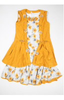 All Over Printed Jacket Pattern Kids Dress (KR1257)